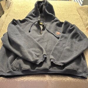 Bullhead Blue Hoodie with Gold Zipper